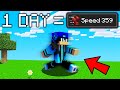 MINECRAFT BUT MY SPEED INCREASES EVERY MINUTE