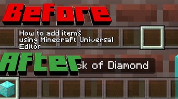 How To Add items in your inventory using MINECRAFT UNIVERSAL EDITOR (works on survival)