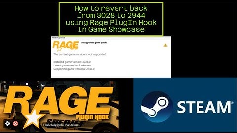 How to revert back from 3028 to 2944 using Rage PlugIn Hook In Game Showcase