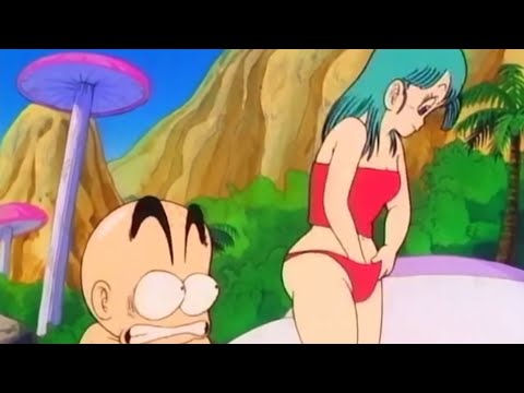Bulma pulled a diamond from her crotch and Krillin sniffed it.