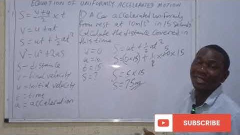 EQUATION OF UNIFORMLY ACCELERATED MOTION (part 1)