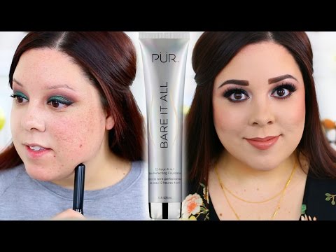 PUR BARE IT ALL FOUNDATION FIRST IMPRESSION/DEMO | OILY ACNE PRONE SKIN