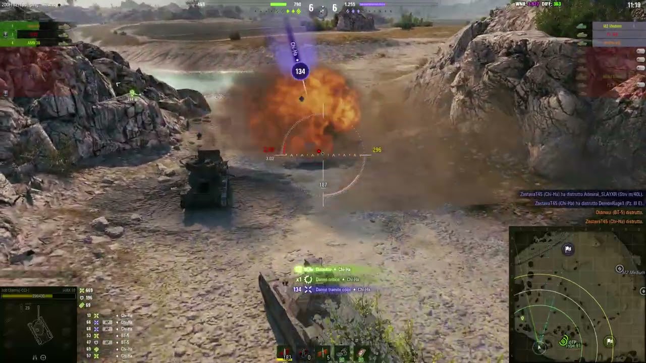 AMX 38 5 Kill - 1.2K DMG - GROSSO CALIBRO - STEPPE - WOT ITA