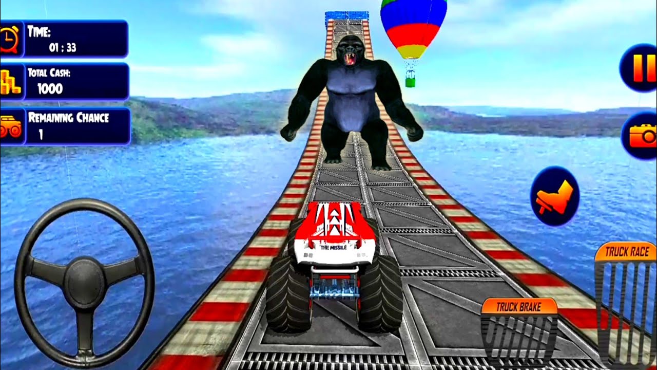 US Monster Impossible Truck 3D 😱 Offroad Monster Track Game