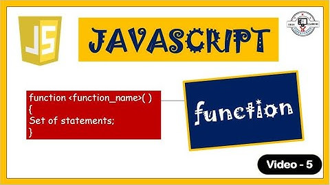 JavaScript function | Video-5 (Hindi)