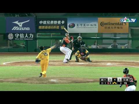 04/02   統一 vs 兄弟 賽後，唐肇廷猛打賞，帶有四分打點
