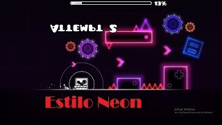 Aprendiendo a Decorar #1 [Neon Style] | Geometry Dash 2.11 screenshot 2