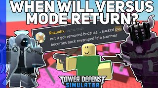 When will Versus Mode Return? (Very soon...) | Tower Defense Simulator