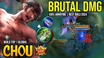 CHOU BEST BUILD 2024 | BUILD TOP GLOBAL CHOU GAMEPLAY | MOBILE LEGENDS✓