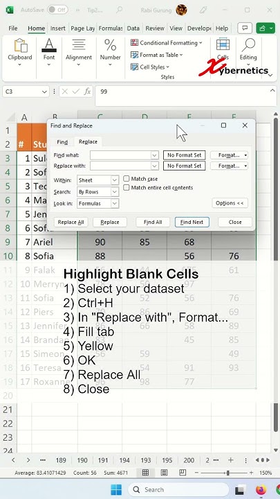 Highlight blank cells using Find And Replace - Excel Tips and Tricks ...