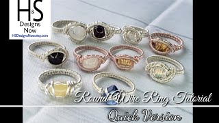 ☆Quick Version ~ Round Wire Ring Tutorial ~ 2.5x Speed