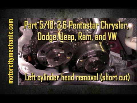 Part 5/10: 3.6 Pentastar engine left cylinder head removal (the short ...