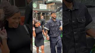 Amaya Espinal and Bryan Arenales hold hands at Today Show! #amayaespinal #loveisland