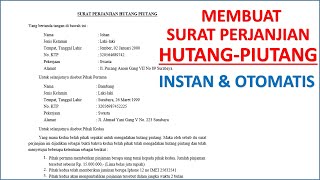 Cara Mudah Buat PERJANJIAN HUTANG PIUTANG