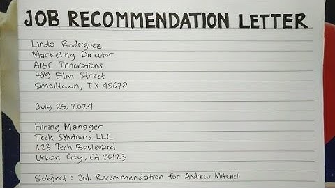 How To Write A Job Recommendation Letter Template & Sample Step by Step Guide | Writing Practices