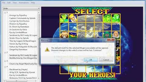 VSelect for Mugen: New features
