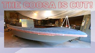 EP9 WE ARE BUILDING A NEW BOAT! ALL THE COOSA BOARD IS CUTNOW WE FIBERGLASS IT!