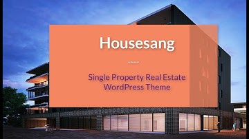 Housesang - Single Property Real Estate WordPress Theme - Wpopal