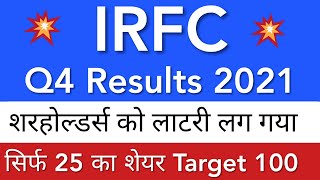 IRFC LATEST NEWS • IRFC Q4 RESULTS 2021 IRFC SHARE NEWS TODAY • SHARE MARKET LATEST NEWS TODAY