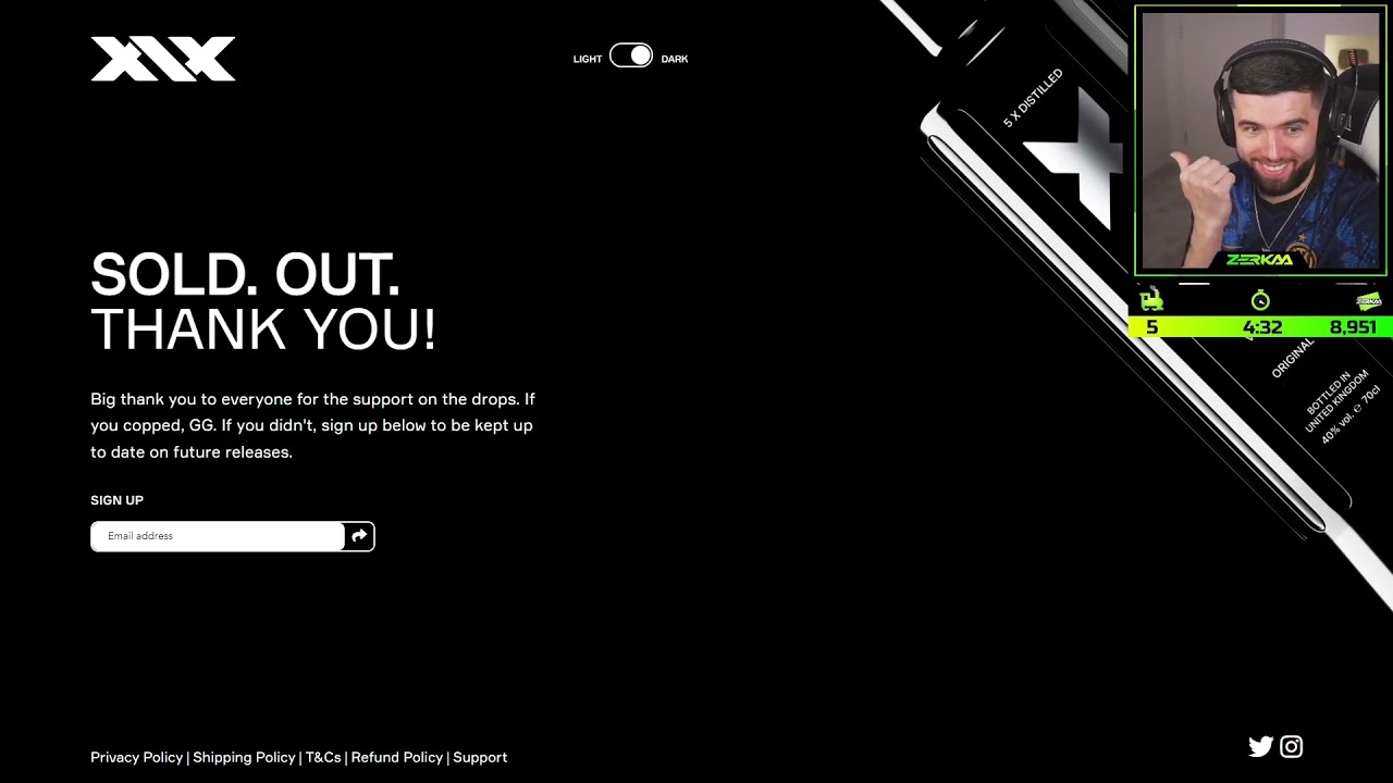 Zerkaa Reacts To XIX Vodka Selling Out