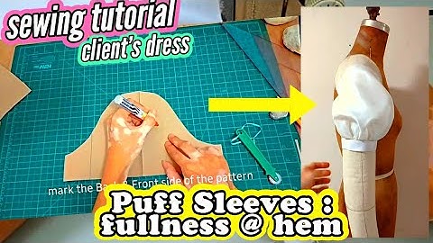 🧵 How to Make Puff Sleeves × Fullness at Hem × Puff Sleeve Pattern Making × Sewing Tutorial