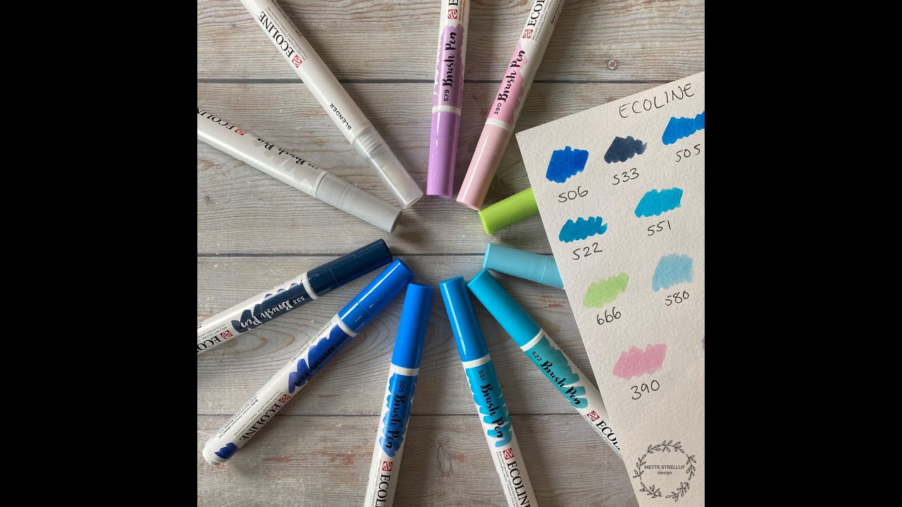 Introduktion til Talens Ecoline Brush Pen (reklame for Gavlhuset) YouTube