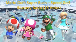 Mario F Super Rush - Speed F - Toad Vs Toadette Vs Luigi Vs Rosalina - Blustery Basin