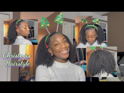 CUTE & EASY CHRISTMAS HAIRSTYLE! | 12 Days of Christmas (Day 12)