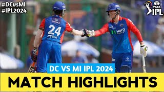 Delhi Capitals vs Mumbai Indians IPL 2024 Full Highlights | DC vs MI Highlights 2024