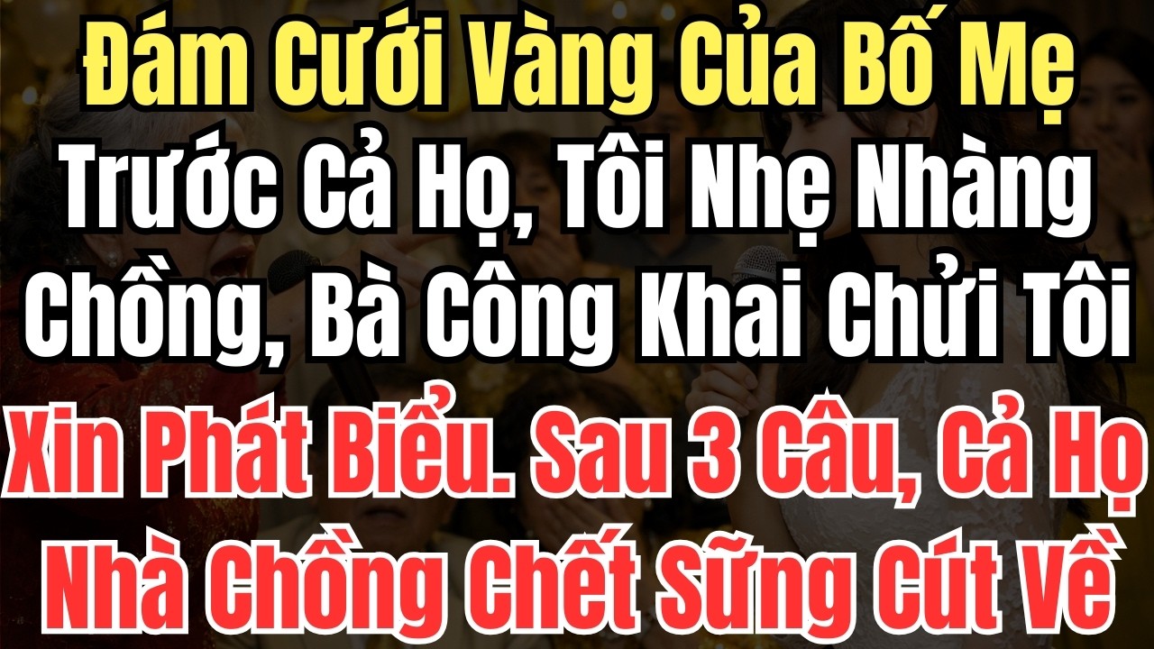 Đám Cưới Vàng Của Bố Mẹ Chồng, Bà Công Khai Chửi Tôi Trước Micro, Tôi Nhẹ Nhàng Xin Phát Biểu. Sau .