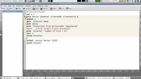 Programming in Tcl/Tk Lesson 32: Sockets: Server Side Script. (English Version)