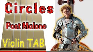 Circles - Post Malone - Violin - Play Along Tab Tutorial