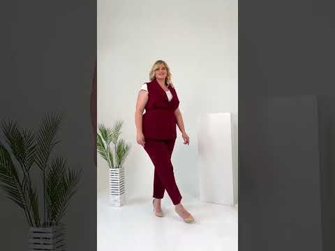 Костюм арт. М610 літній марсала/бордова/бордо/бордового кольору, видео 1