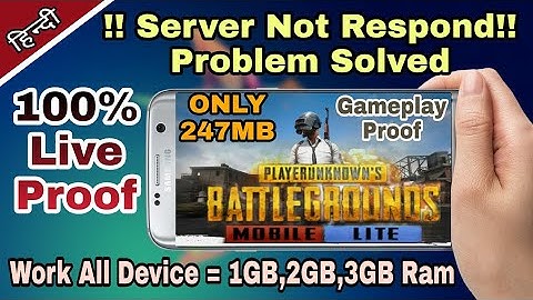 How To Work Pubg Mobile Lite |Without Server Not Respond Problem