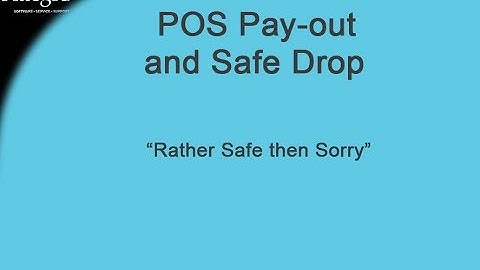 POSi POS Pay out and Safe Drop