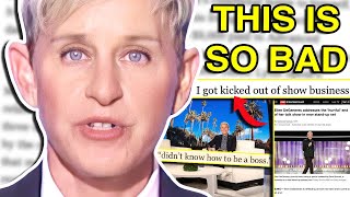 ELLEN DEGENERES IS UPSET  (addresses cancellation   toxic allegations)