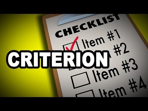 Learn English Words: CRITERION - Meaning, Vocabulary with Pictures and Examples