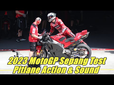 Pit lane Action & crazy Sound of 2023 MotoGP Sepang Winter Test - Day 2 ...