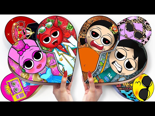 💖Paper DIY💖Incredibox COUPLE Love Sprunki RICH VS POOR | How To Make Blind Box Unboxing ASMR