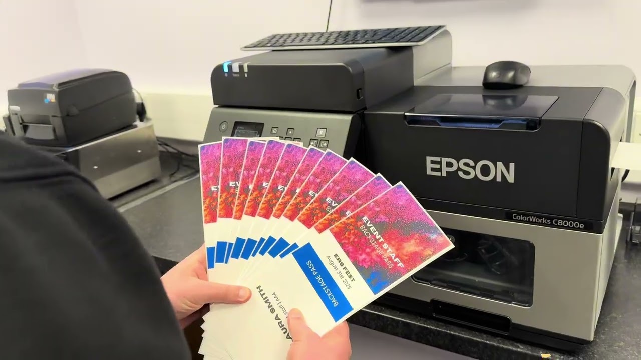 Your event is NOT basic, get event badges that match the expectation with the Epson C8000e.