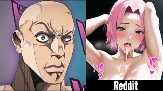 Sakura VS Reddit (the rock reaction meme)