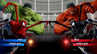 Hulk & Red Spider Man VS Red Hulk & Black Spider Man - Marvel vs Capcom Infinite