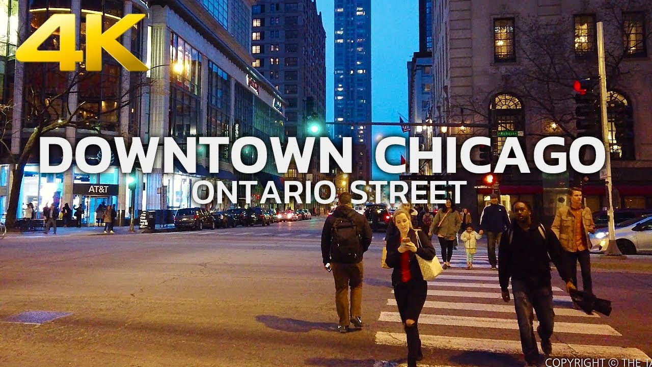 WALKING TOUR CHICAGO Downtown Chicago, Ontario Street, Illinois