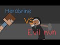 Herobrine vs evil nun - drawing cartoons 2