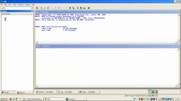SAS Basics 2 - Fast overview of the basic functionalities