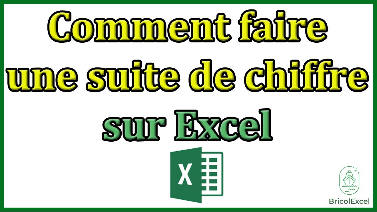 Comment faire une suite de chiffre sur excel - YouTube