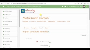 Panduan Upload Soal ke Kuis pada E Learning atau Moodle