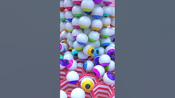 Eyeballs Drop 2 #satisfying #animation #blender3danimation #eyeballs #knightcube