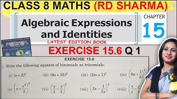 RD Sharma Solutions | Class 8 Maths Chapter 15 Algebraic Expressions | Ex 15.6 Question 1 Solution
