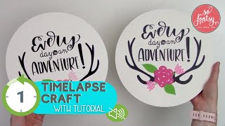 🌟 How to Make a Wood Round Sign with Vinyl | Cricut + Silhouette Tutorial